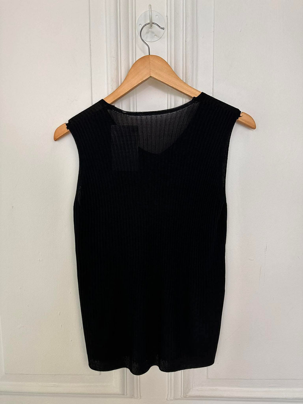 Ribbed Knit Vest - Black