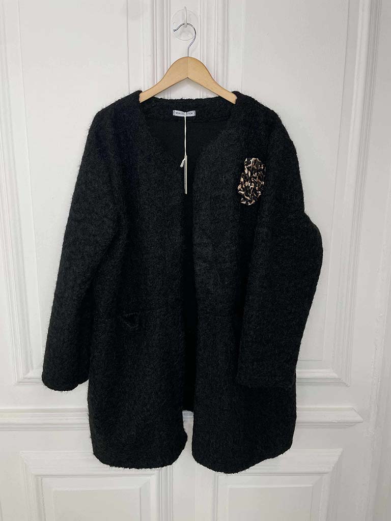 Boucle Corsage Jacket - Black