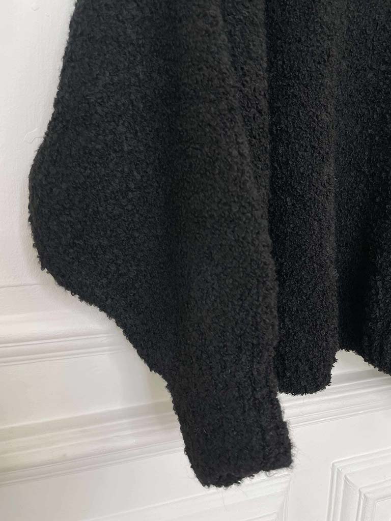 Oversized Teddy Knit - Black