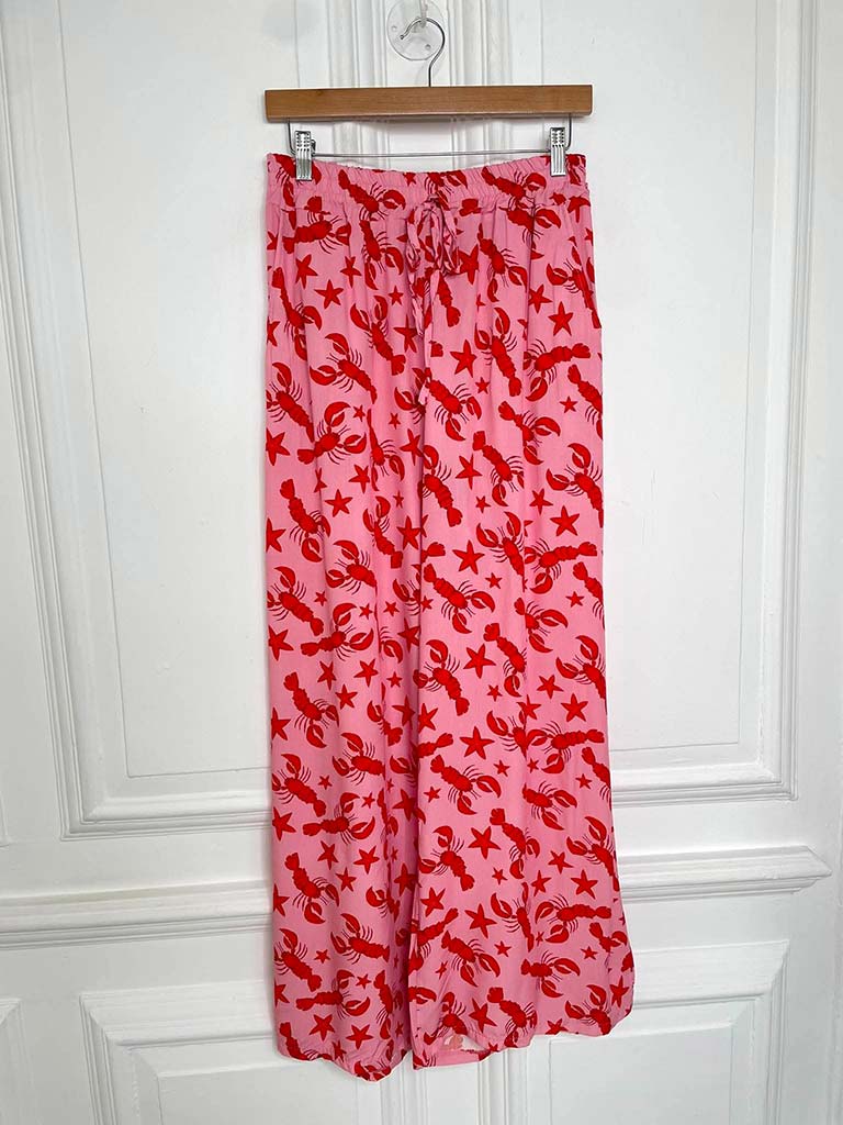 Kitsch Patterned Palazzos - Starfish & Lobster