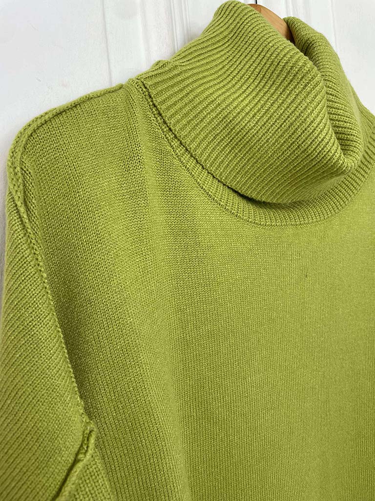Malissa J Exposed Seam Polo Knit - Lime
