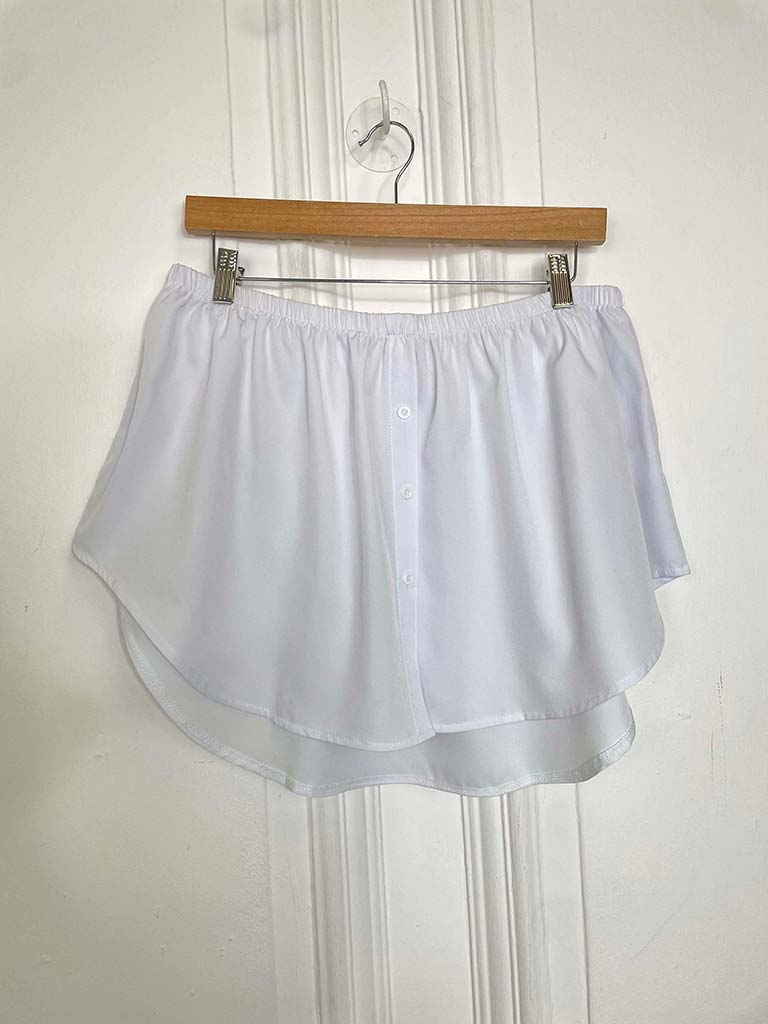 False Shirt Tail - White