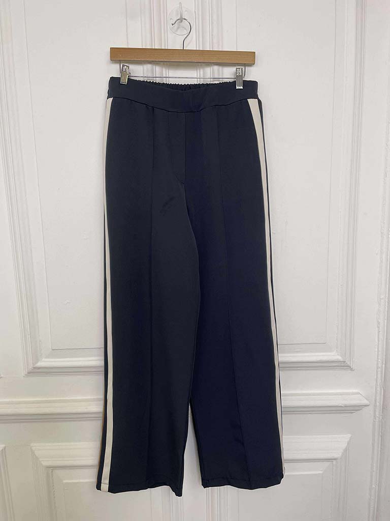 Side Stripe Trousers - Airforce Blue