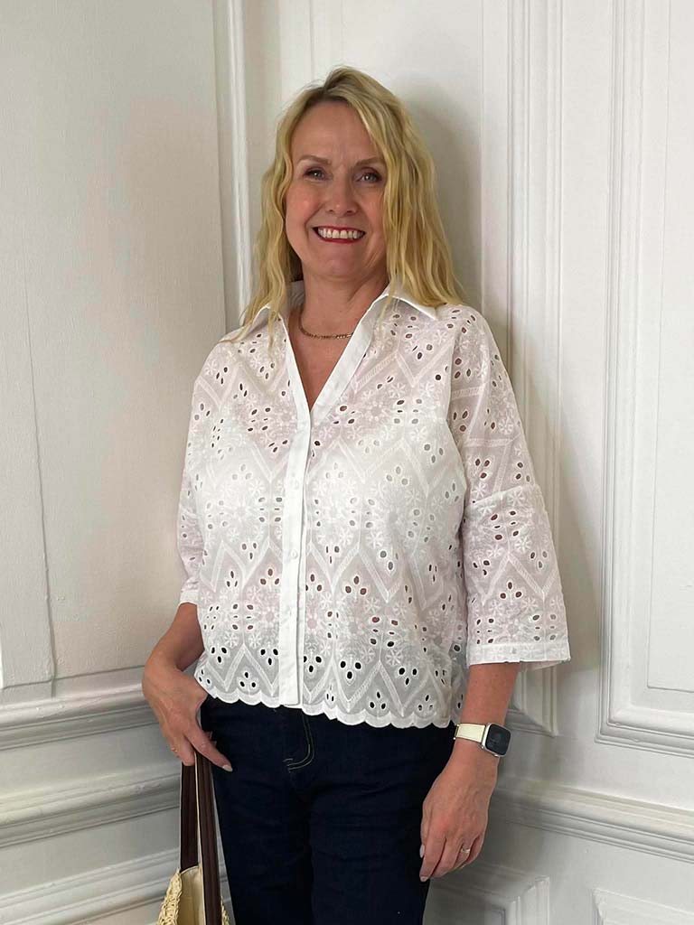 Broderie Anglaise Boxy Shirt