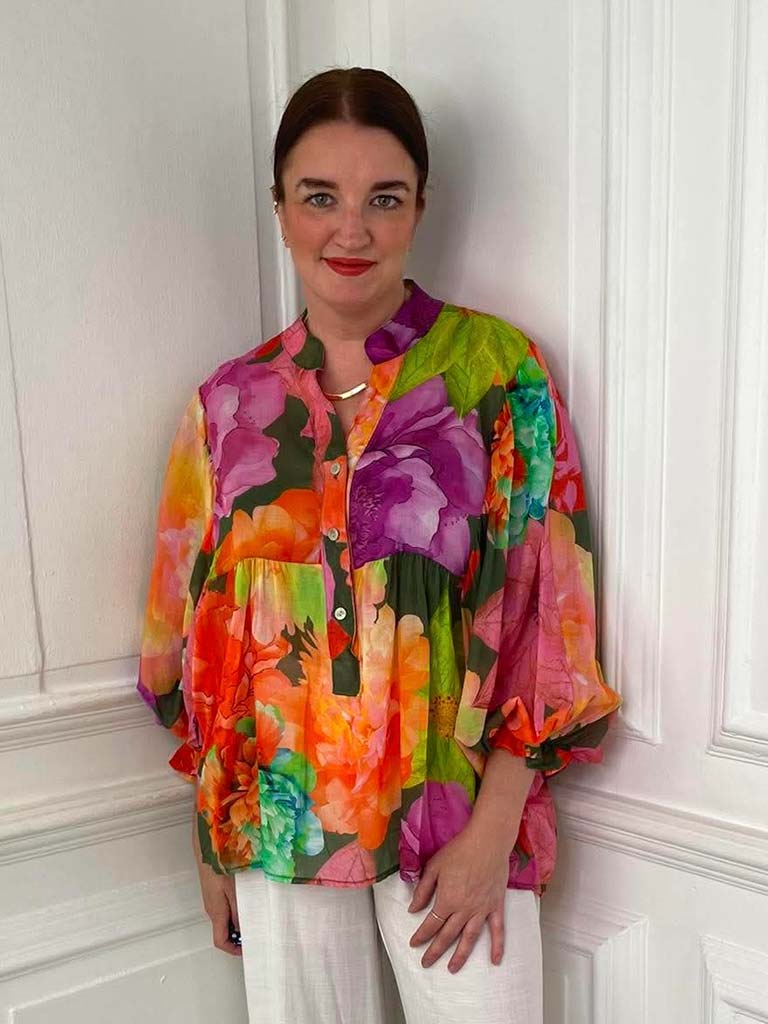 Tropical Floral Blouse