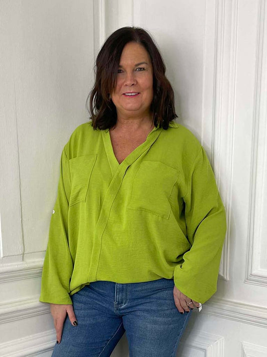 Double Pocket Artist Shirt - Avocado