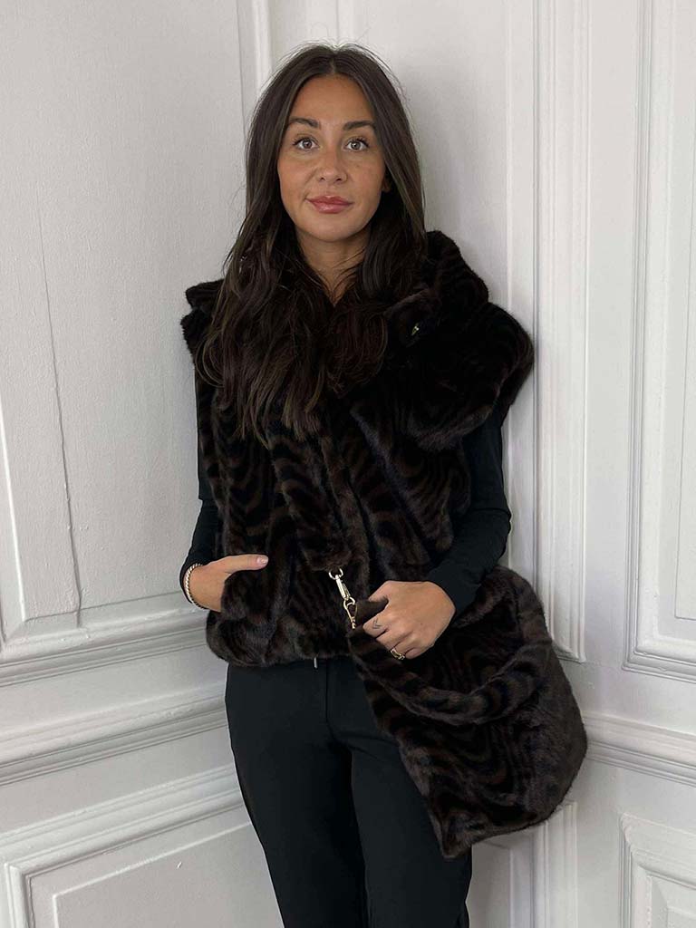 Malissa J Faux Fur Shopper Bag - Swirl