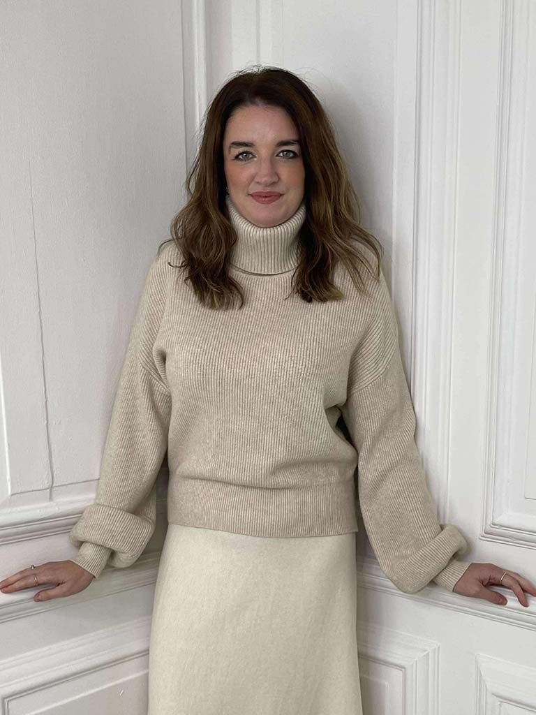 Ribbed Polo Knit - Stone