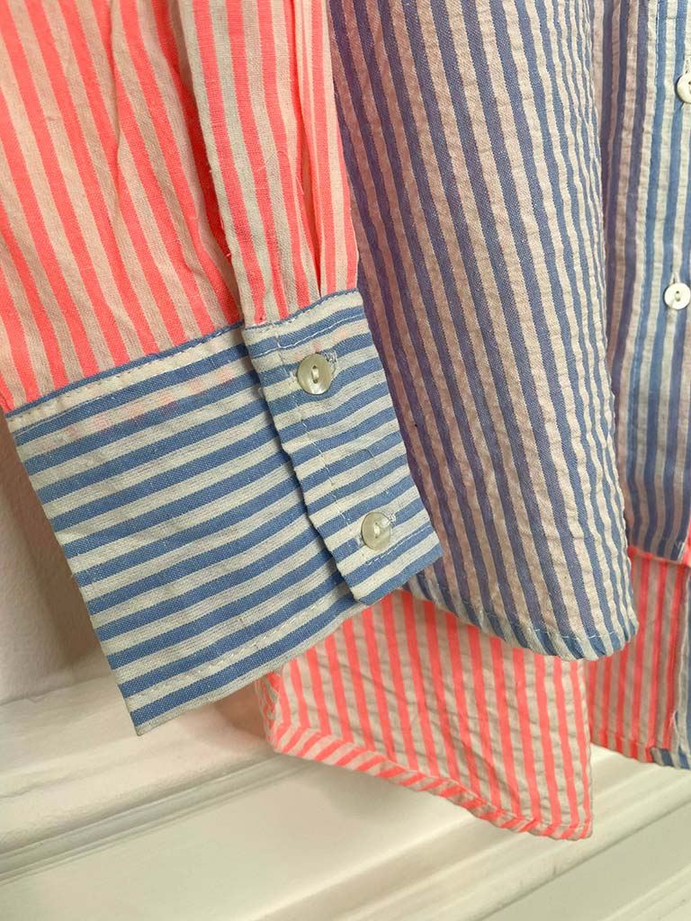 Stripe Love Shirt - Blue & Neon
