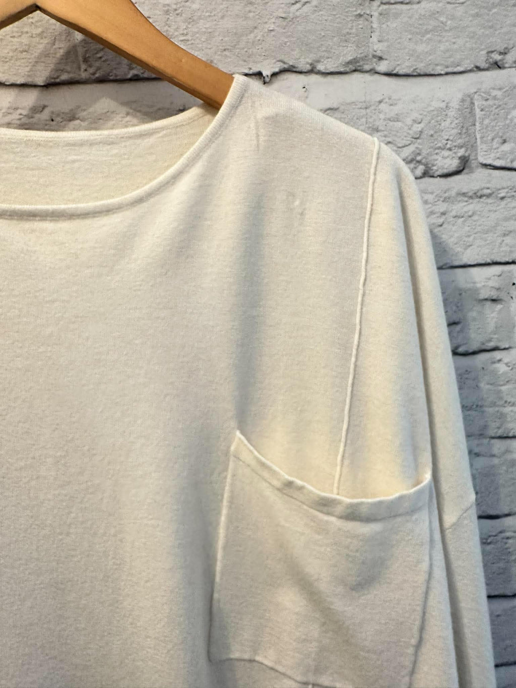 Drawstring Hem Knit - Ecru