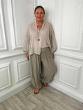 Crepe Balloon Pants - Latte