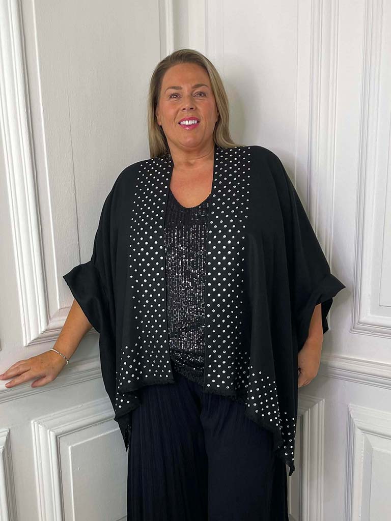 Malissa J Studded Wrap - Black