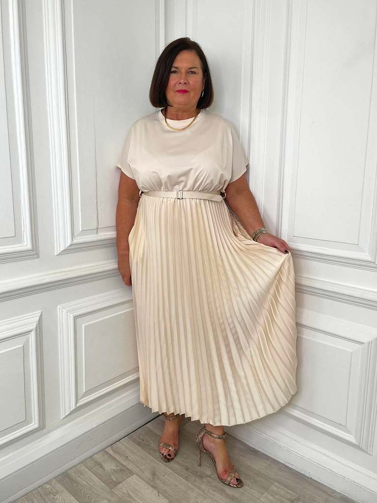 Pleated Skirt Maxi Dress