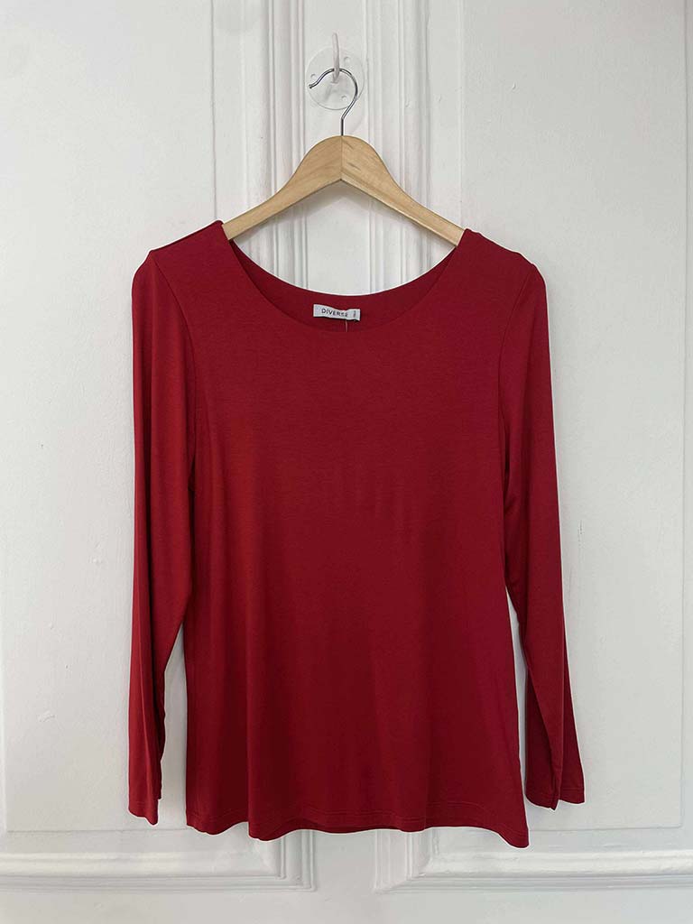 Supersoft Long Sleeve Top - Lipstick Red