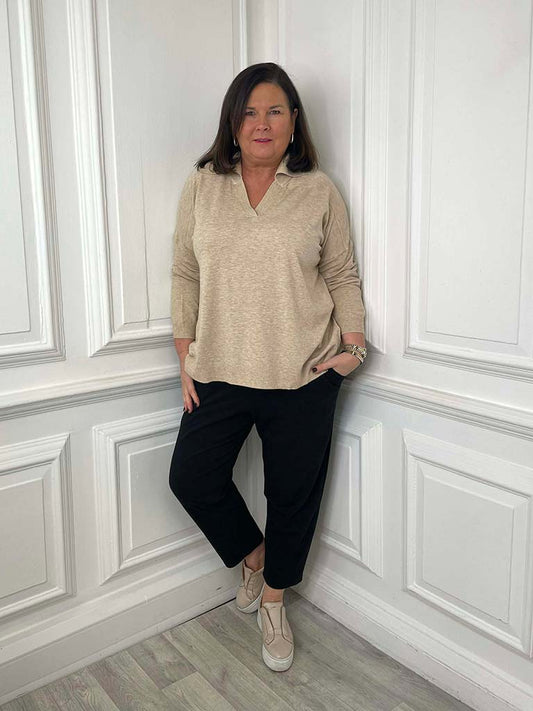 Malissa J Ponte Cigarette Trousers - Black