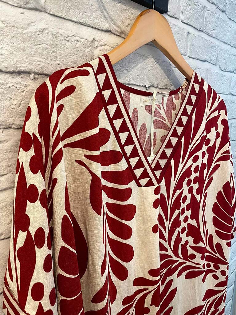 Laurel Midi Dress - Bordeaux
