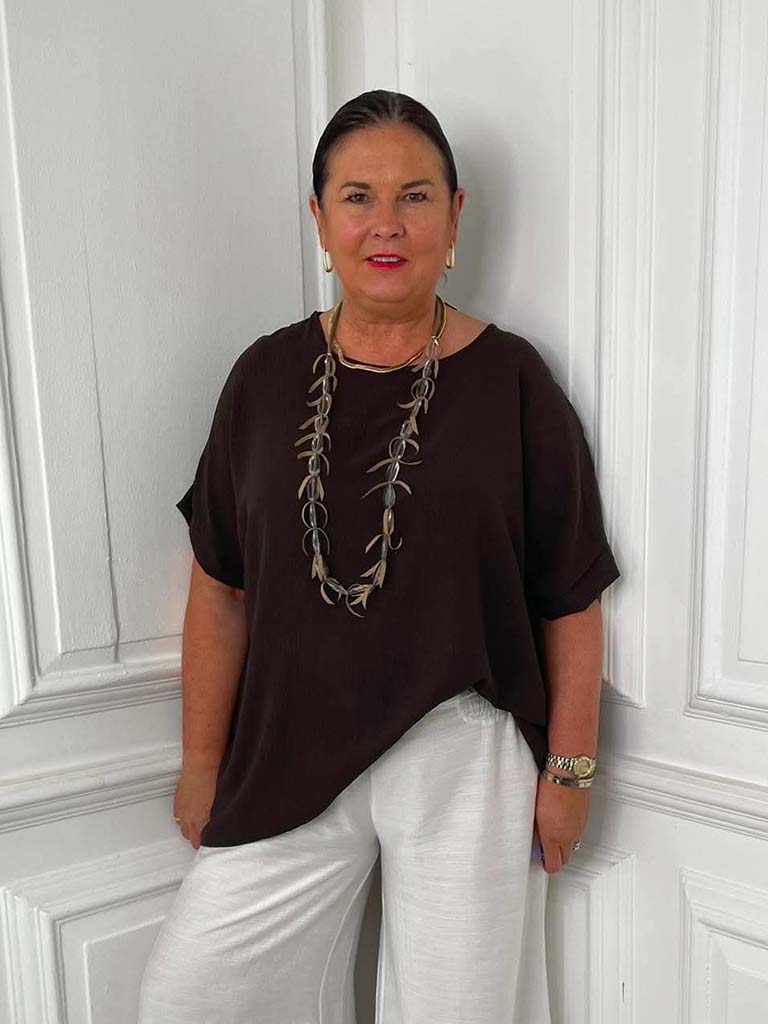 Oversized Basic Top - Cocoa