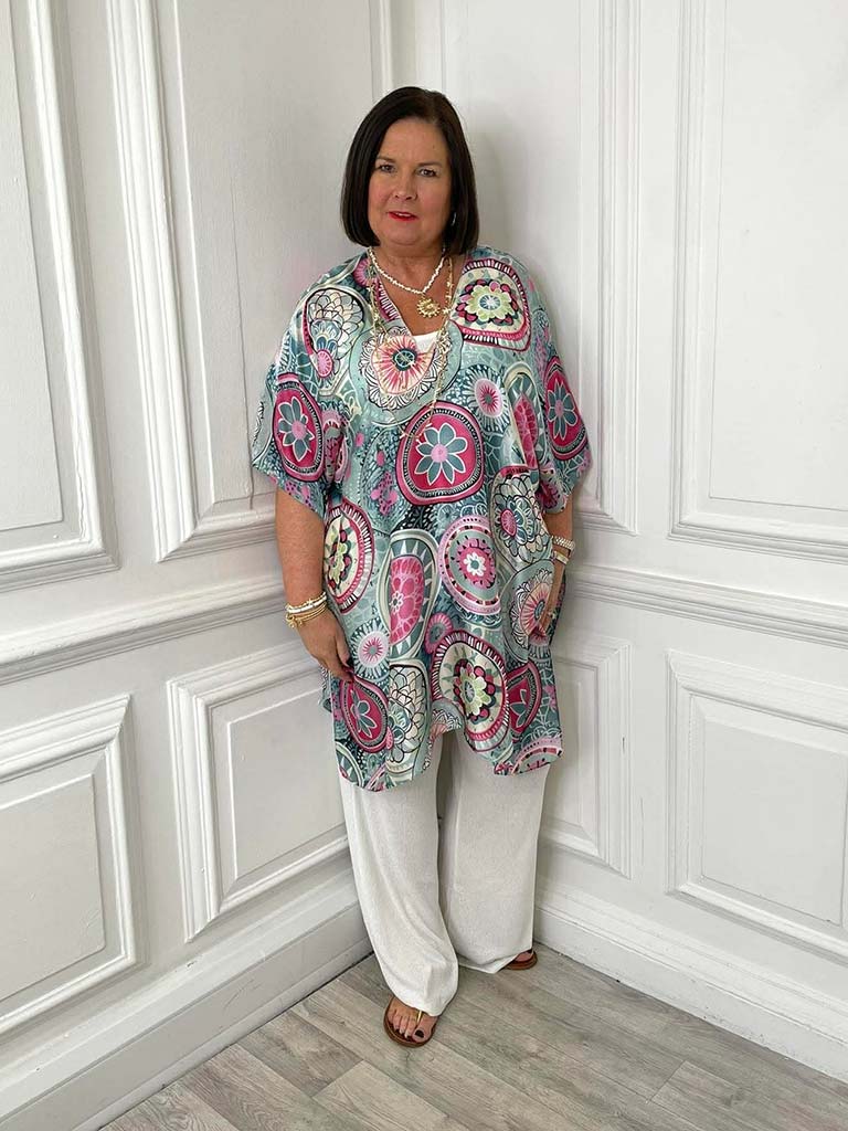 Malissa J Tile Kaftan - Mint