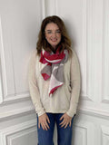 Abstract Print Scarf - Fuchsia