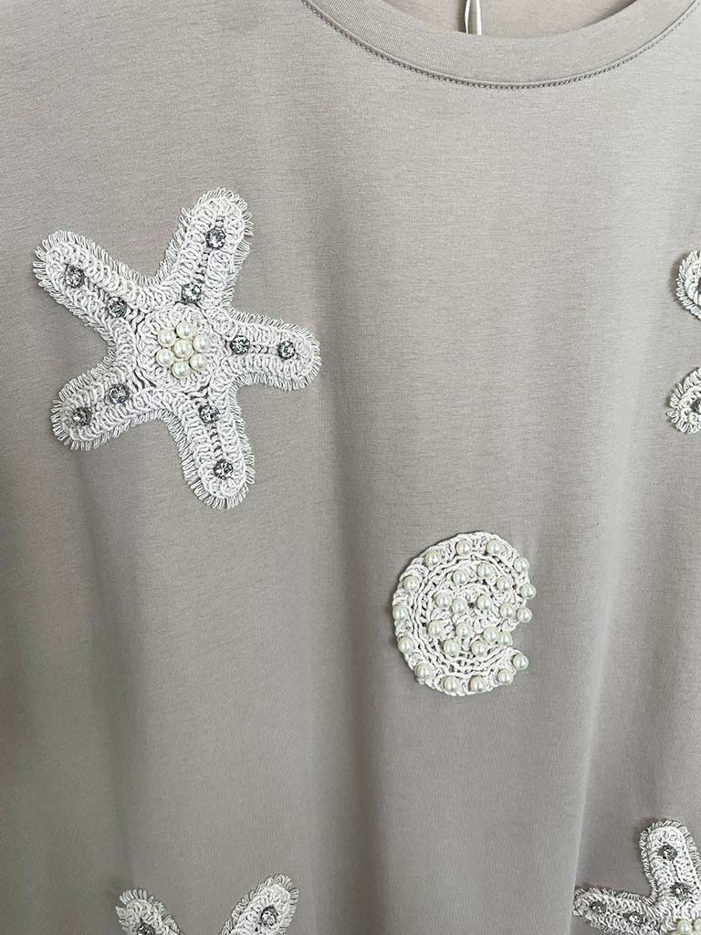 Malissa J Starfish Tee - Stone