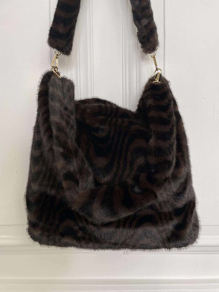 Malissa J Faux Fur Shopper Bag - Swirl