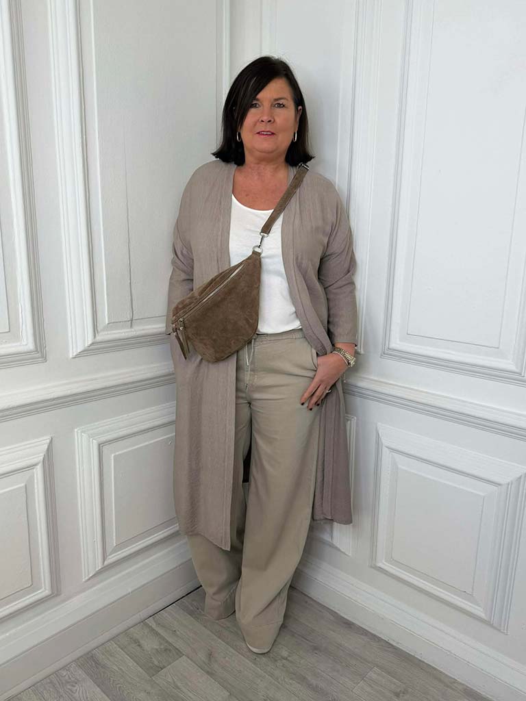 Longline Kimono Jacket - Mocha