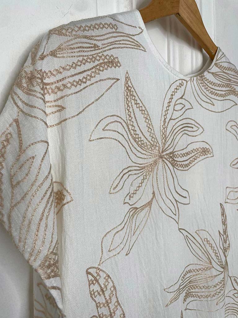 Lily Embroidered Dress - White