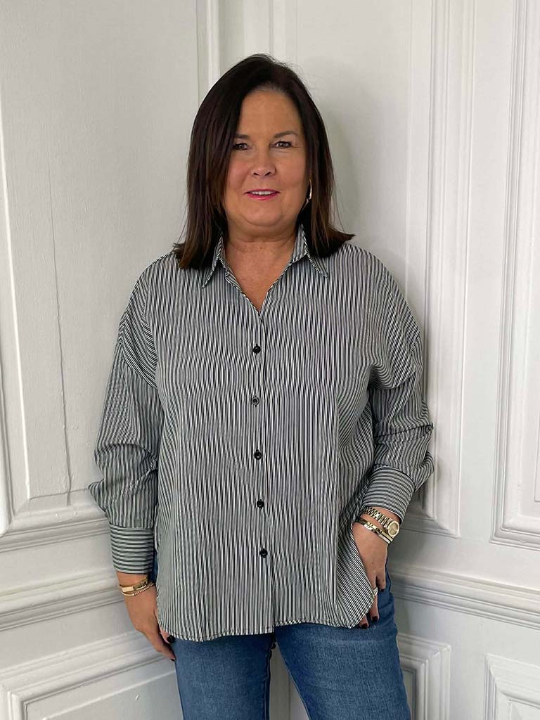 Classic Stripe Shirt - Black