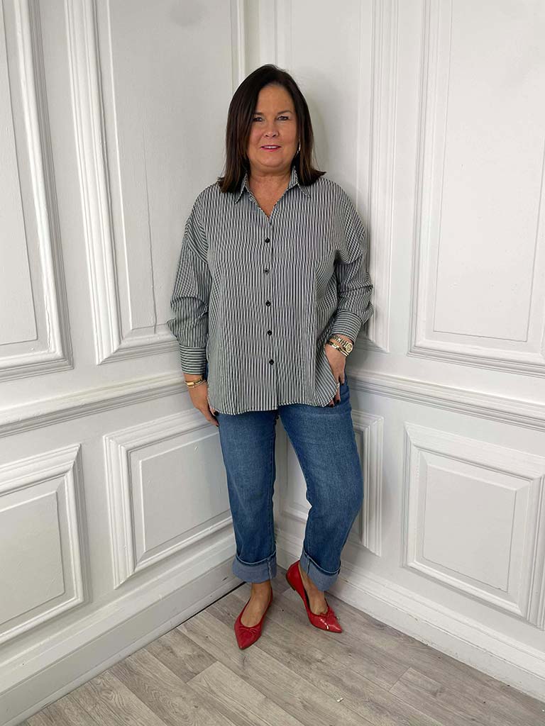 Classic Stripe Shirt - Black