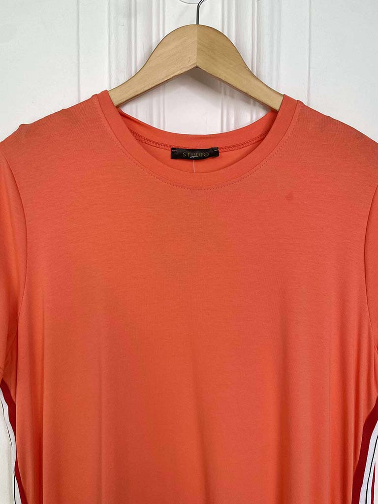 Sports Luxe T-Shirt Dress - Sorbet