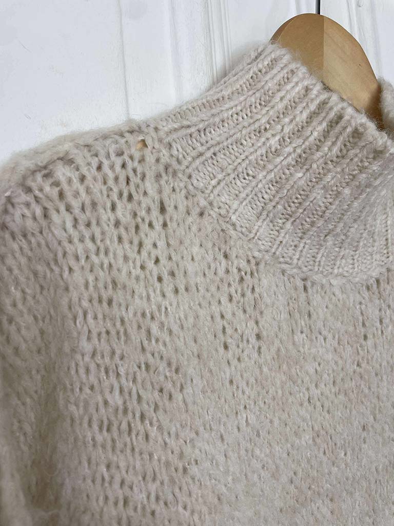 Chunky Exposed Seam Knit - Ecru