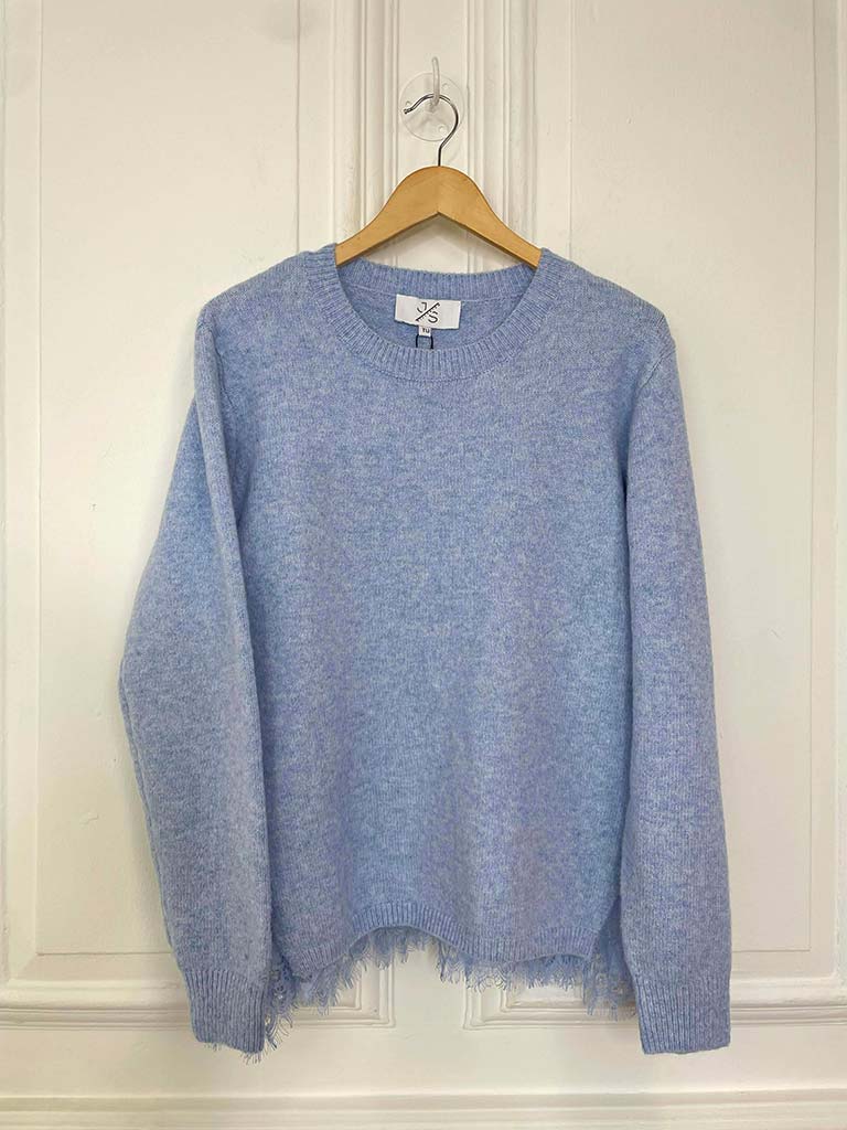 Lace Trim Knit - Bluebell