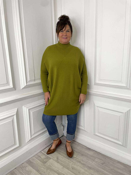 Eb&Ive Palmer Oversize Knit Tunic - Chartreuse