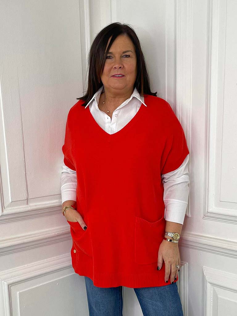 Malissa J Long Sleeve Basic Top - Cream