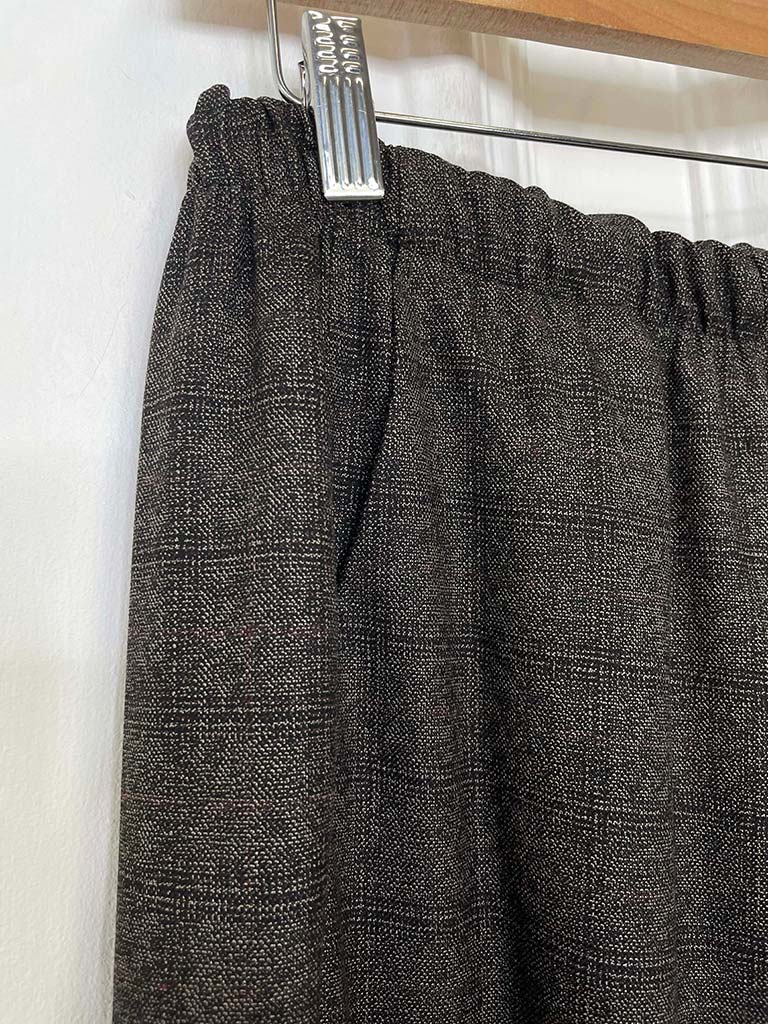 Cocoon Plaid Trousers - Chocolate