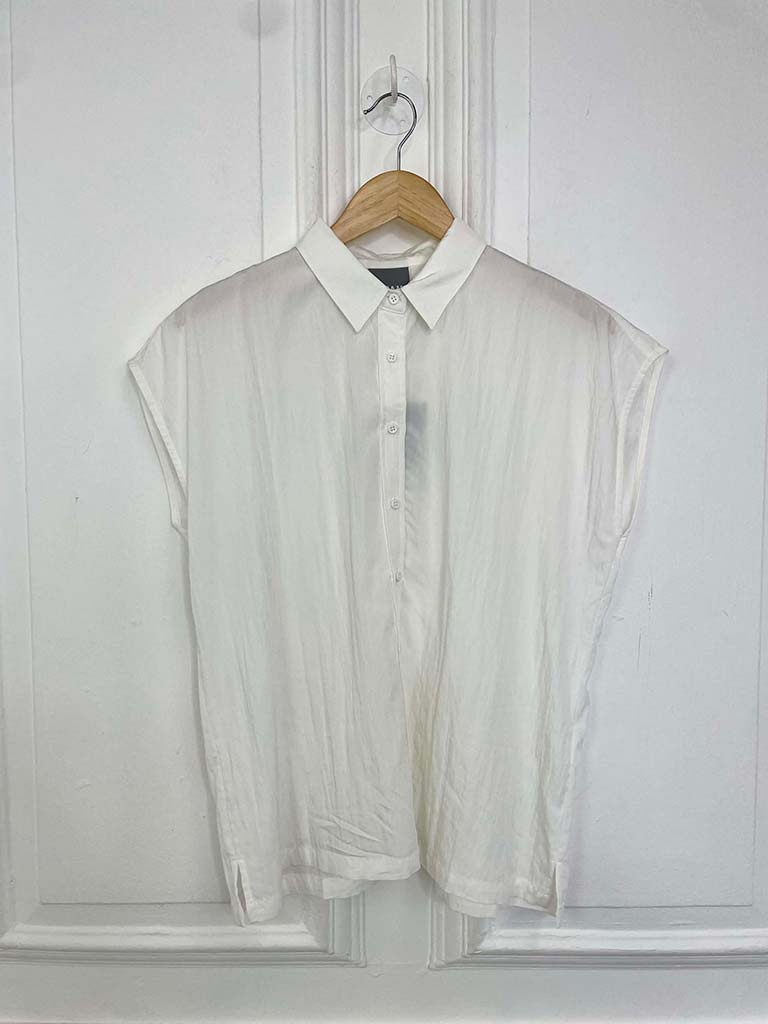 Cap Sleeve Shirt - Soft White
