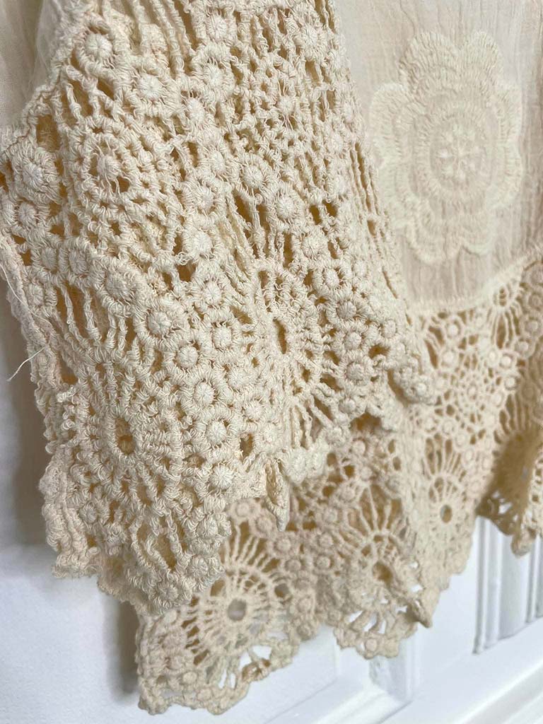 Vintage Crochet Waistcoat - Parchment