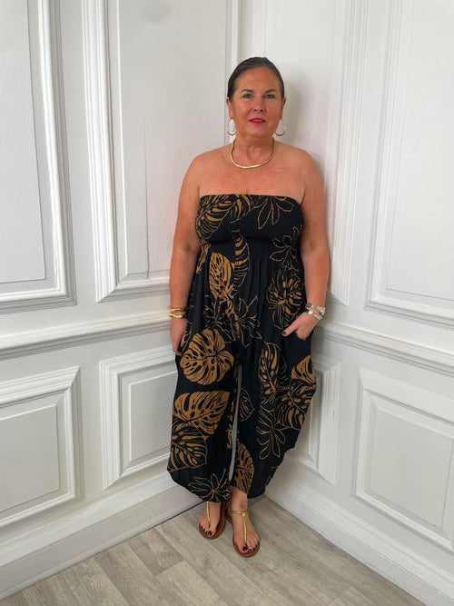 Tropical Leaf Jumpsuit