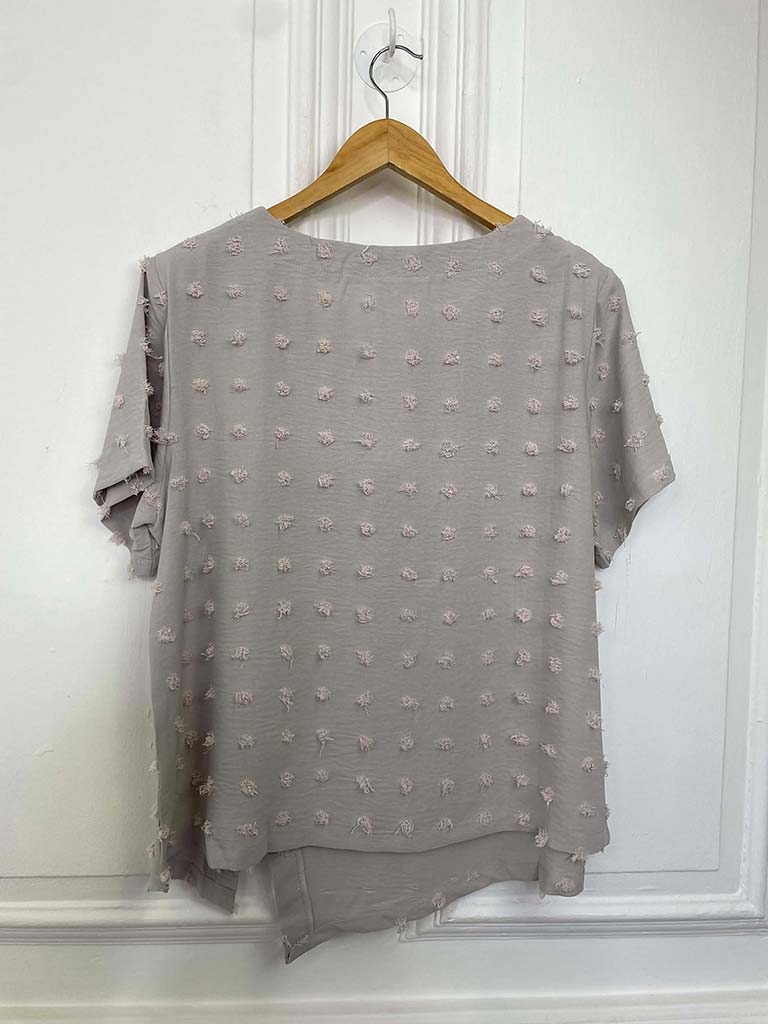 Malissa J Dobby Dot Top - Stone