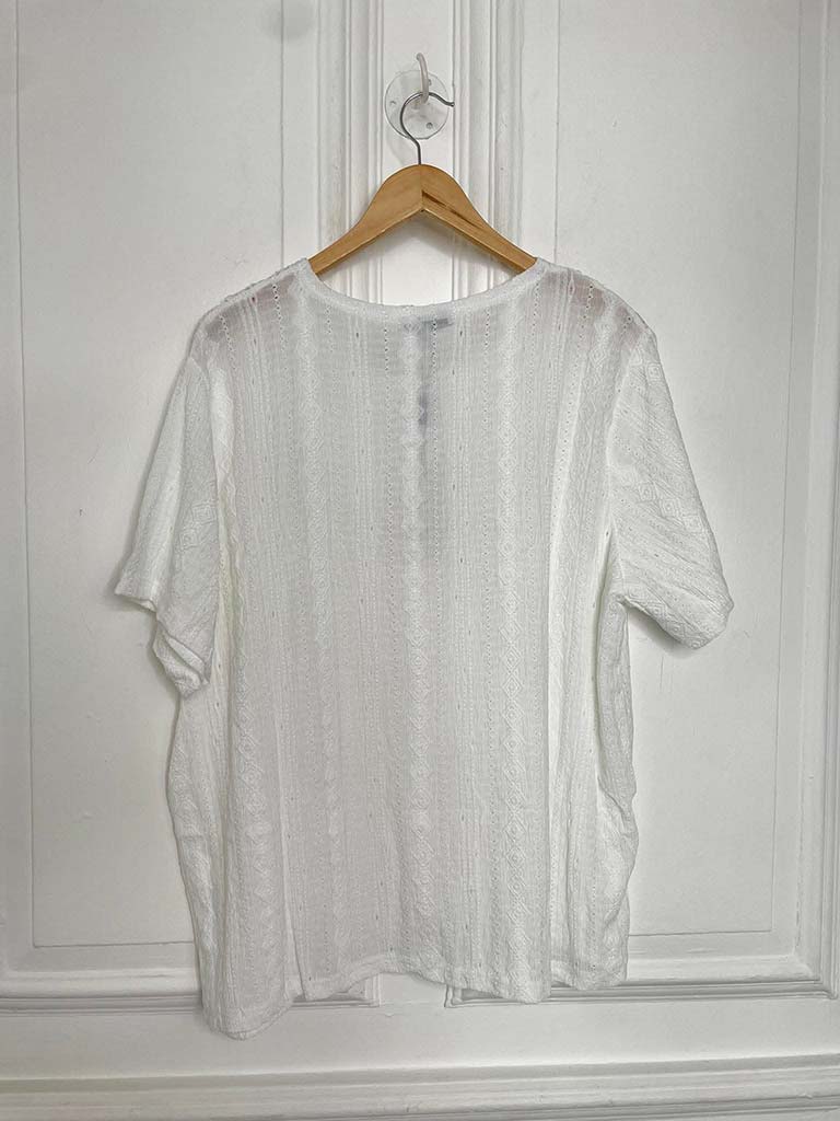 Broderie Anglaise Tee - White