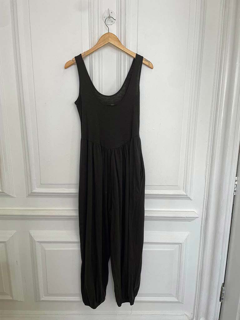 Jersey Balloon Jumpsuit - Chocolate