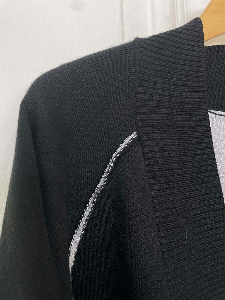 Exposed Seam Cardigan - Black