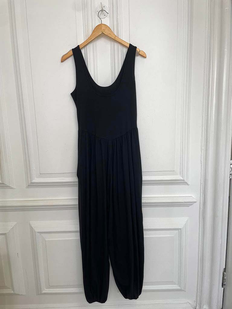 Jersey Balloon Jumpsuit - Black