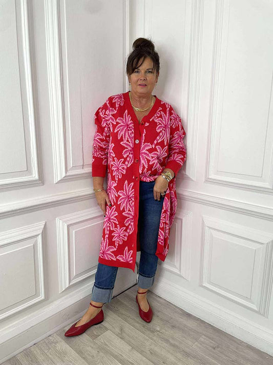 Haven Miami Cardigan - Chilli & Pink