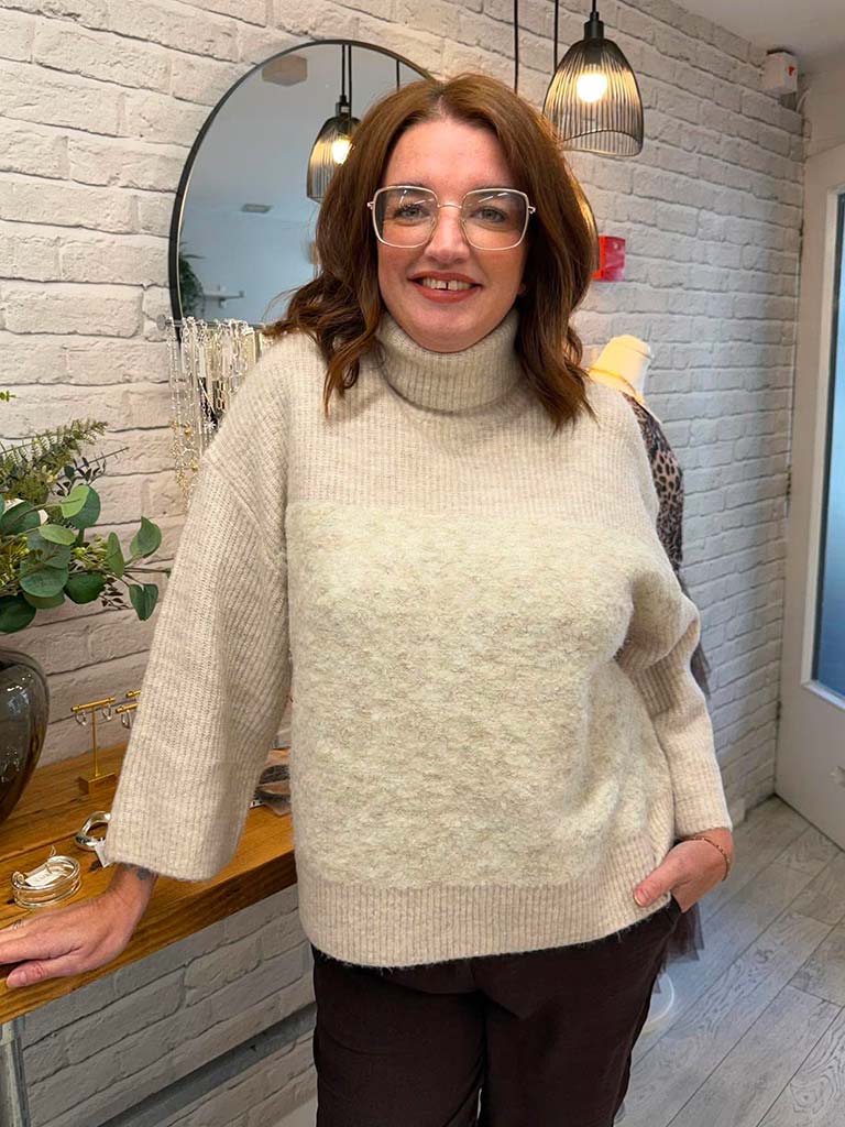 Soya Concept Venche Polo Knit - Ecru