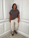 Malissa J Tulip Hem Trousers - Stone