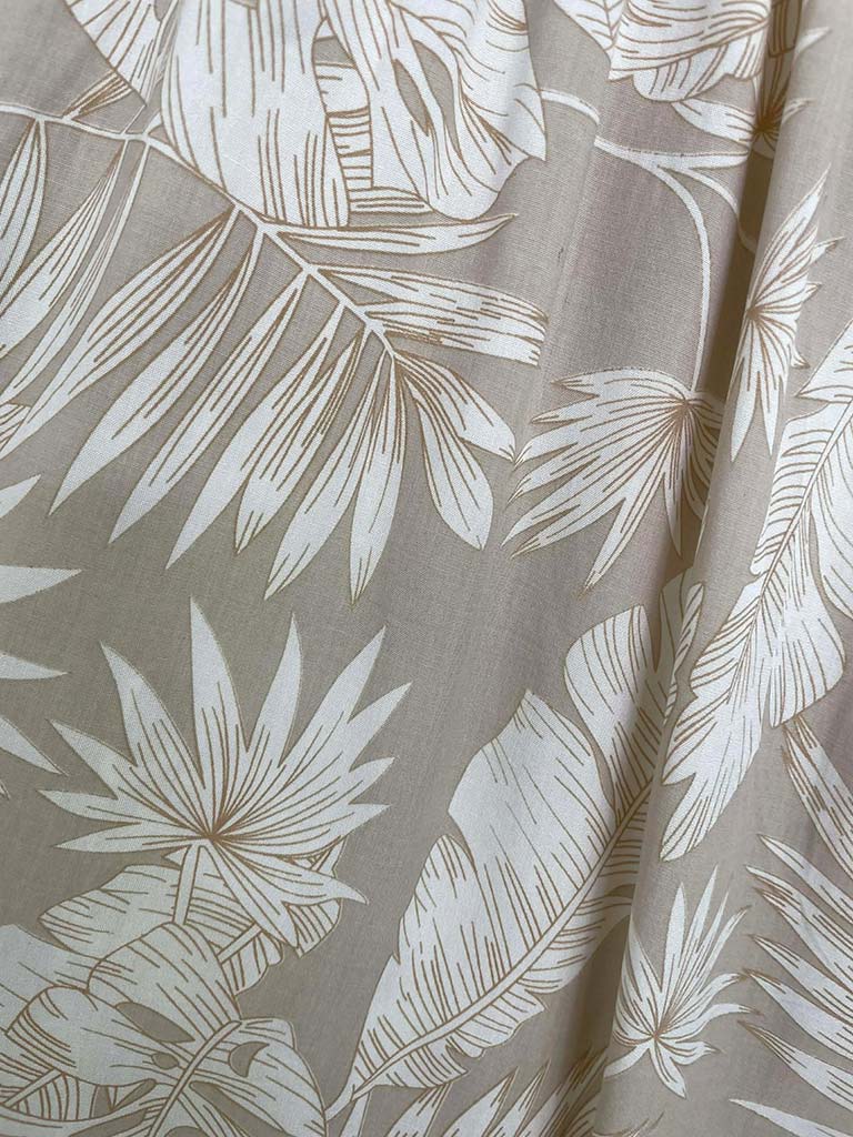 Tropical Leaf Palazzos - Stone