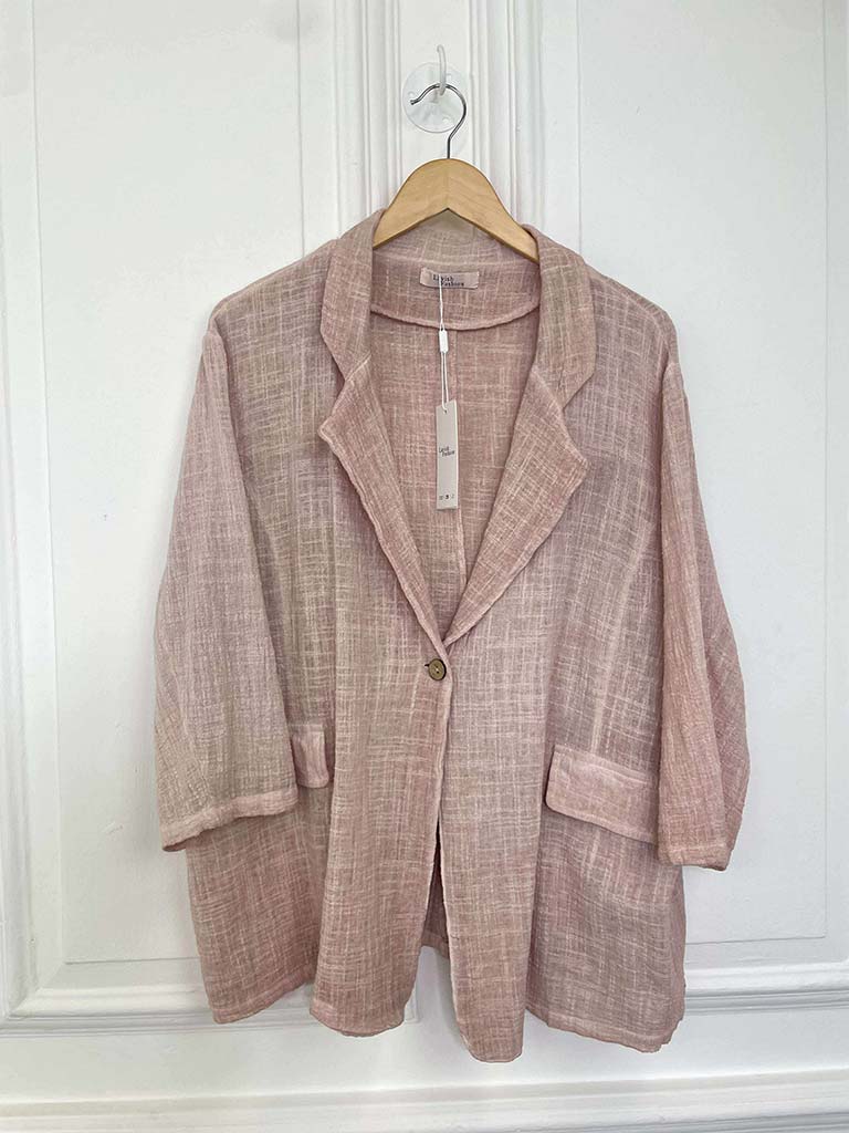 Vintage Relaxed Blazer - Rose