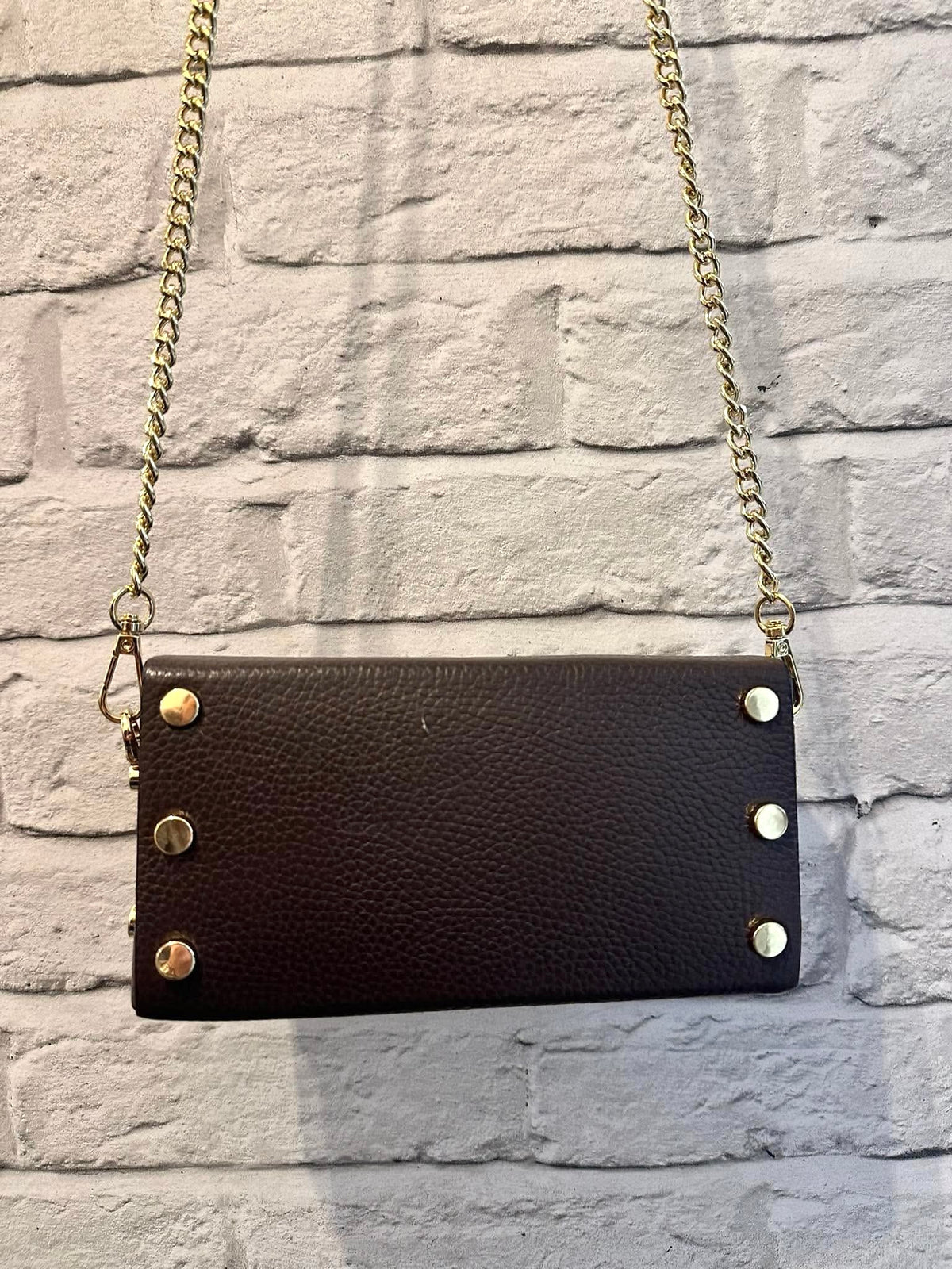 Leather Box Bag - Chocolate