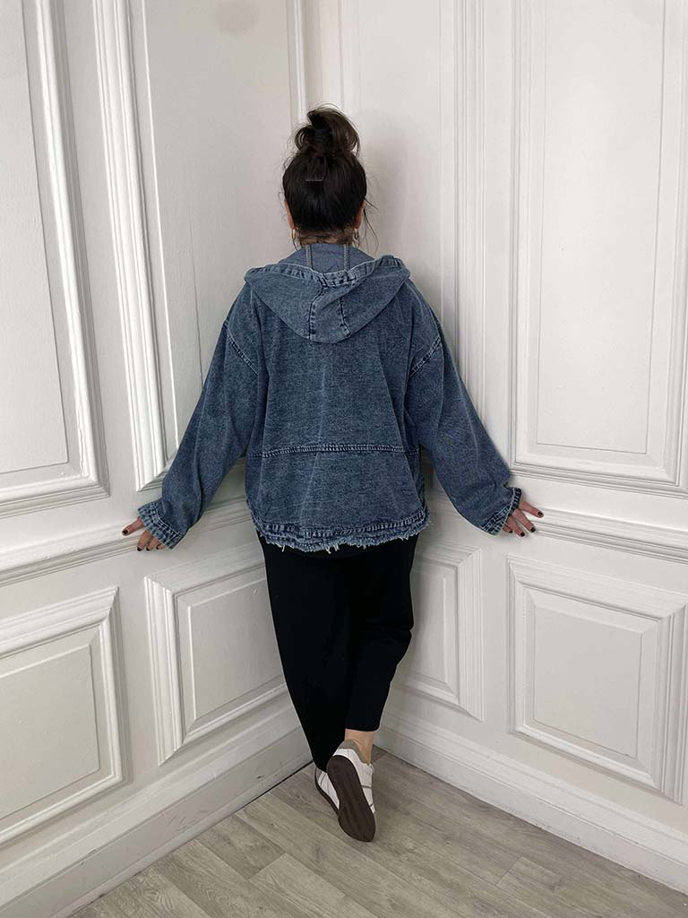 Hooded Denim Jacket